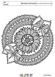 Mandala boyama sayfaları